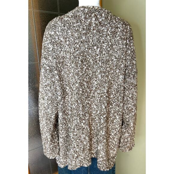 J. Jill Pure Jill Marled Cotton Blend Wherever Cardigan Brown Cream  XL - Picture 7 of 12